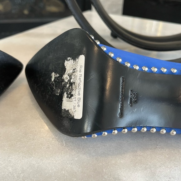 Authentic Alexander Wang Rie Reflective Studded Stiletto Pumps Size 8 - Picture 12 of 13